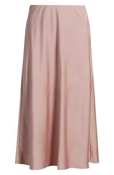 Tahari Asl Satin Midi Skirt In Pink