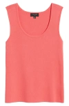 Tahari Asl Scoop Neck Sweater Tank In Sunset