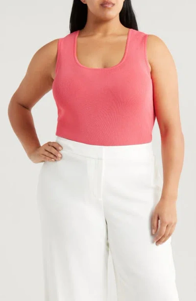 TAHARI ASL TAHARI ASL SCOOP NECK SWEATER TANK
