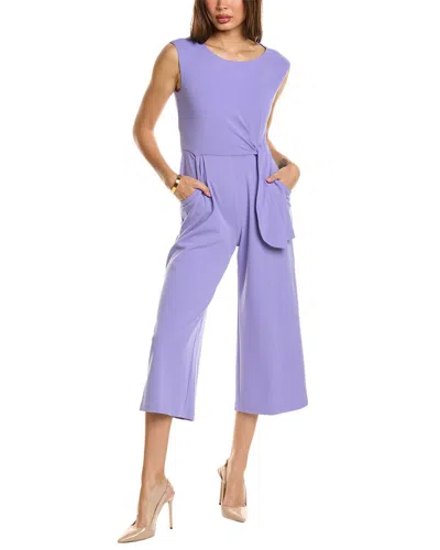 Tahari Asl Women's Tie-waist Cropped Jumpsuit In Purple