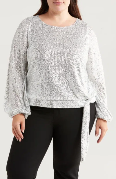 Tahari Asl Sequin Top
