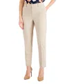Tahari Asl Womens Ankle Solid Dress Pants In Sand