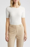 Tahari Asl Short Sleeve Sweater In Ivory