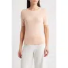 Tahari Asl Short Sleeve Sweater In Parfait