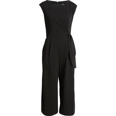 Tahari Asl Side Knot Scuba Crepe Jumpsuit