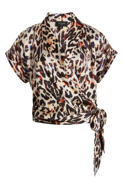 Tahari Asl Side Tie Wrap Top