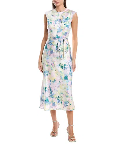 Tahari Asl Sleeveless Midi Dress In White