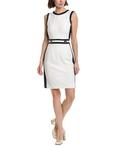 Tahari Asl Sleeveless Mini Dress In White