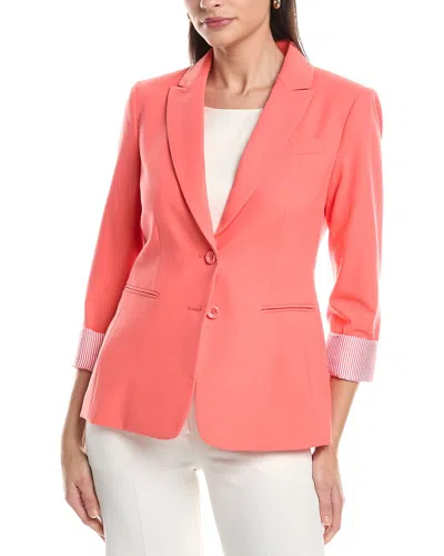 Tahari Asl Stretch Blazer In Orange