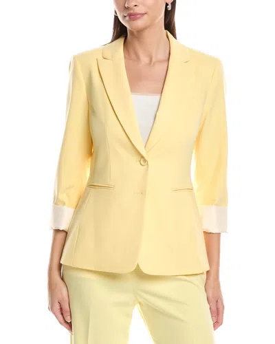 Tahari Asl Stretch Blazer In Yellow