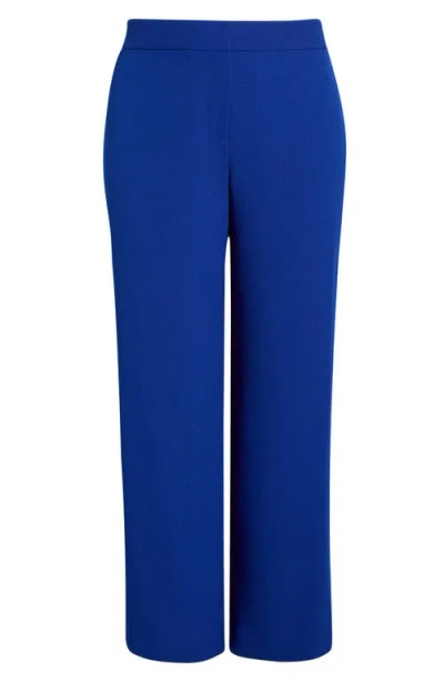 Tahari Asl Stretch Straight Leg Pants In Blue