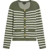 Tahari Asl Stripe Cardigan