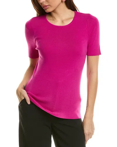 Tahari Asl Sweater Top In Shocking P