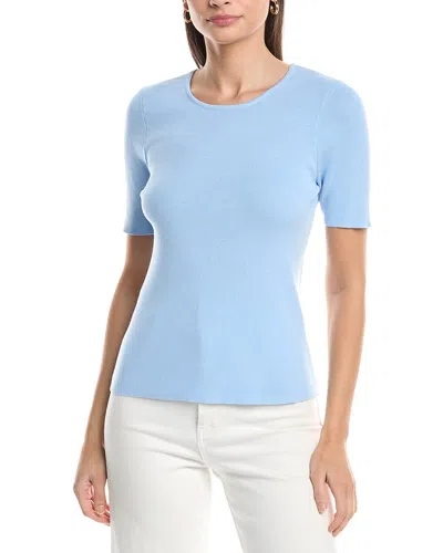 Tahari Asl Sweater Top In Blue