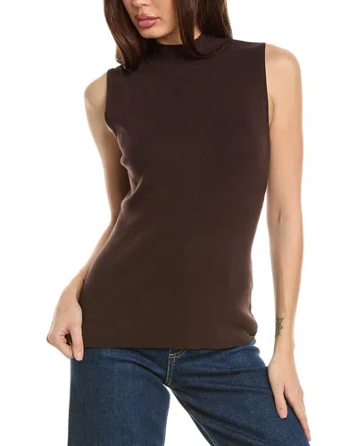 Tahari Asl Sweater Vest In Brown