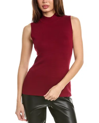 Tahari Asl Sweater Vest In Red