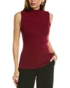 Tahari Asl Women's Shimmer Mock-neck Sleeveless Top In Purple