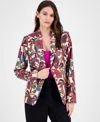 Tahari Asl Tahari Printed Notch Collar One-button Blazer, Regular & Petite Sizes