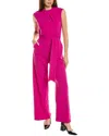 Tahari Asl Cross Neck Sleeveless Scuba Crepe Jumpsuit In Purple