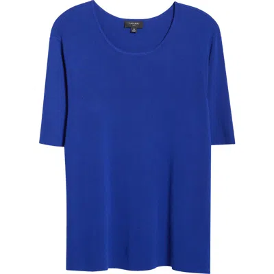 Tahari Asl Tunic Sweater In Blue