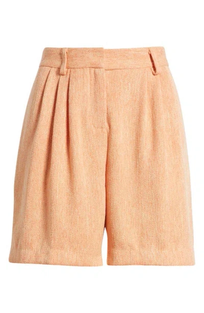 Tahari Asl Women's Pleated Tweed Bermuda Shorts In Salmon