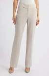 Tahari Asl Twill Pants In Oatmeal