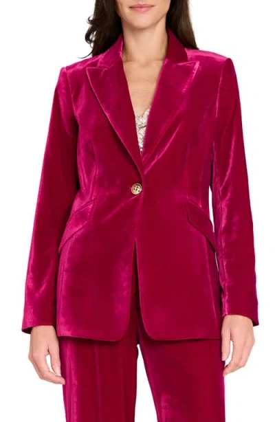 Tahari Asl Velvet Jacket In Pink