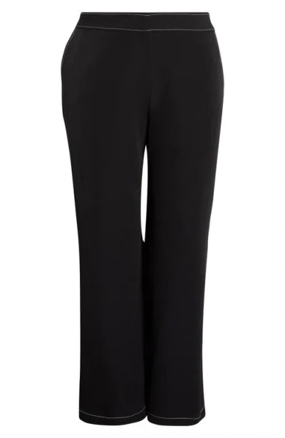Tahari Asl Wide Leg Pants In Black