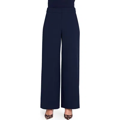 Tahari Asl Wide Leg Pants In Blue