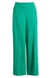 Tahari Asl Plus Size Linen-blend Wide-leg Pants In Clover