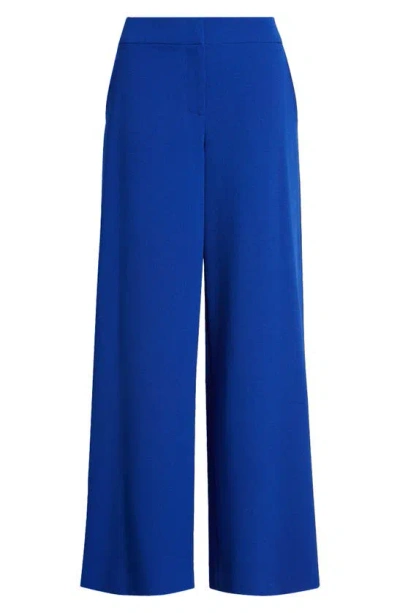 Tahari Asl Wide-leg Pants In Blue