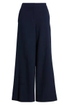 Tahari Asl Wide Leg Pants In Deep Navy
