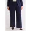 Tahari Asl Wide Leg Pants In Deep Navy