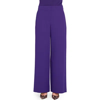Tahari Asl Wide Leg Pants In Purple