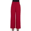 Tahari Asl Plus Size Mid-rise Wide-leg Pants In Red