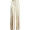 Tahari Asl Wide Leg Satin Pants In Sand