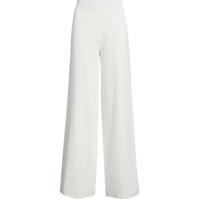 Tahari Asl Wide Leg Sweater Pants In White