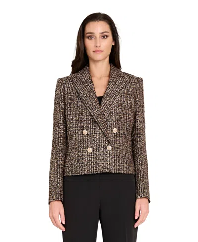 Tahari Asl Women's Boucle Cropped Jacket In Multi