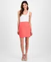 Tahari Asl Women's Boucle Mini Pencil Skirt In Sunset