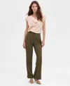 Tahari Asl Women's Brushed Woven Mid-rise Flared Pants