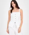 Tahari Asl Button-up Tank In White