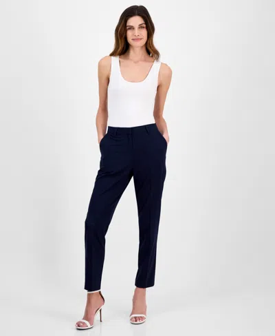 Tahari Asl Women's Classic Mid-rise Ankle Pants In New Navy
