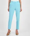 Tahari Asl Women's Classic Mid-rise Ankle Pants In Turquoise