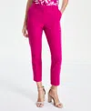 Tahari Asl Plus Size Classic Straight-leg Mid-rise Pants In Wild Berry