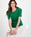 Tahari Asl Women's Fine-rib Crewneck Sweater T-shirt