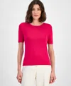 Tahari Asl Women's Fine-rib Crewneck Sweater T-shirt