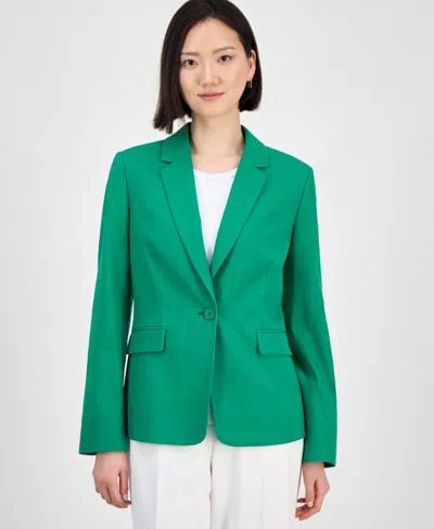 TAHARI ASL WOMEN'S LINEN-BLEND BLAZER