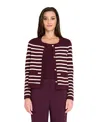 Tahari Asl Women's Long Sleeve Button Sweater In Multi