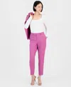 Tahari Asl Women's Mid Rise Straight-leg Pants In Pink