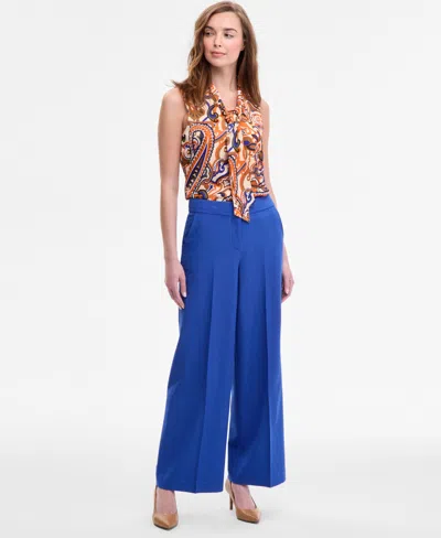 Tahari Asl Women's Mid-rise Wide-leg Solid Pants